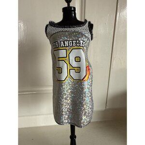 Barbie Doll Fashionista Los Angeles 59 Silver Sequin Dress By Mattel 2018